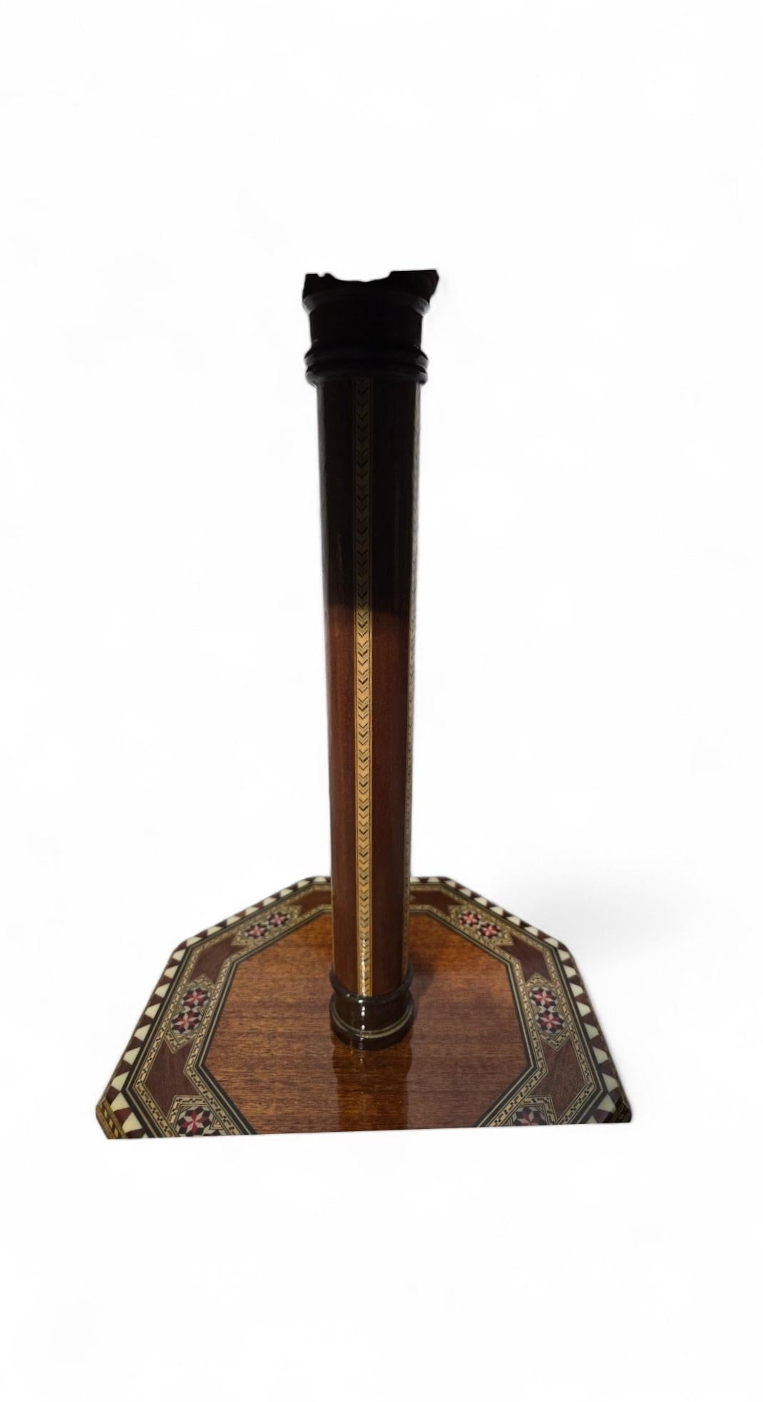 20th Century Vintage 1950s Arabesque Inlaid Table – Made in Granada, Spain For Sale