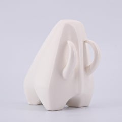 Vintage 1950s Architectural Wooly Mammoth Pottery Sculpture Figure Animal