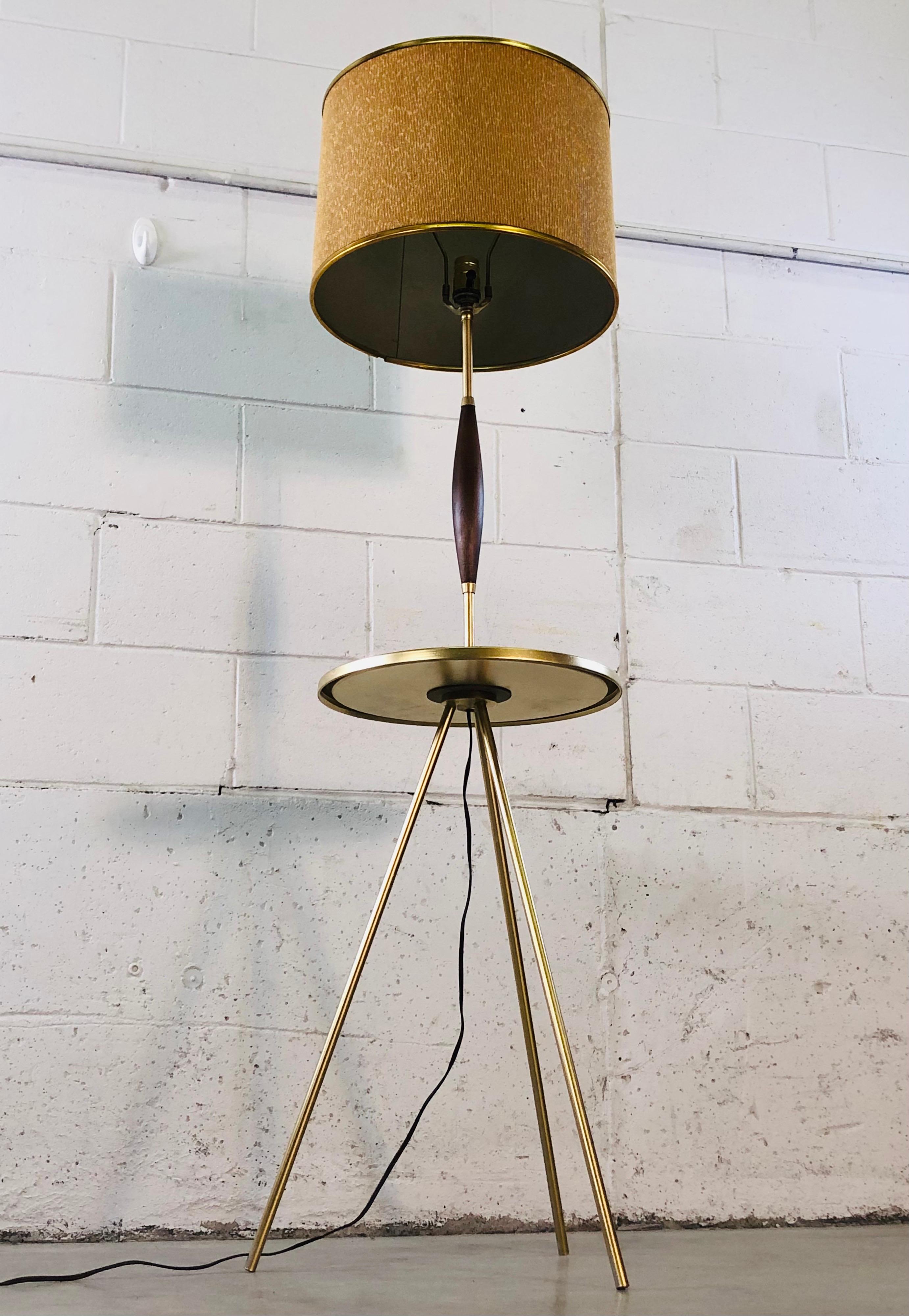American Vintage 1950s Atomic Style Tripod Floor Lamp For Sale