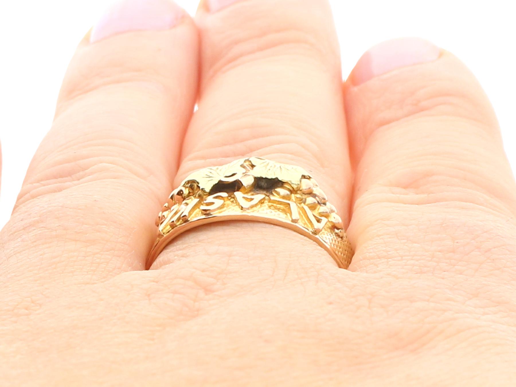 Vintage 1950s Black Hills Yellow Gold Alaska Unisex Ring 1