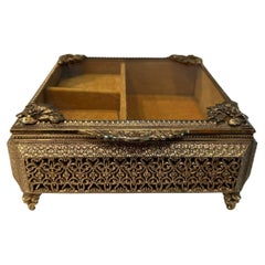 Used 1950’s Brass Musical Jewelry Box ~ Theme from “Love Story”