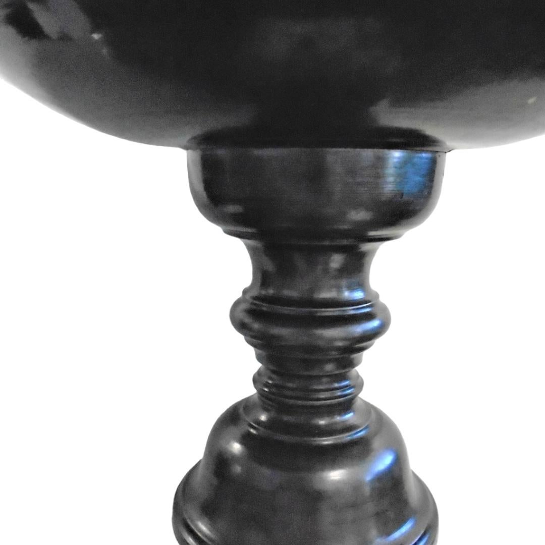 Vintage 1950’s Bronze and Marble Ornamental Pedestal Centerpiece In Good Condition For Sale In Naples, FL