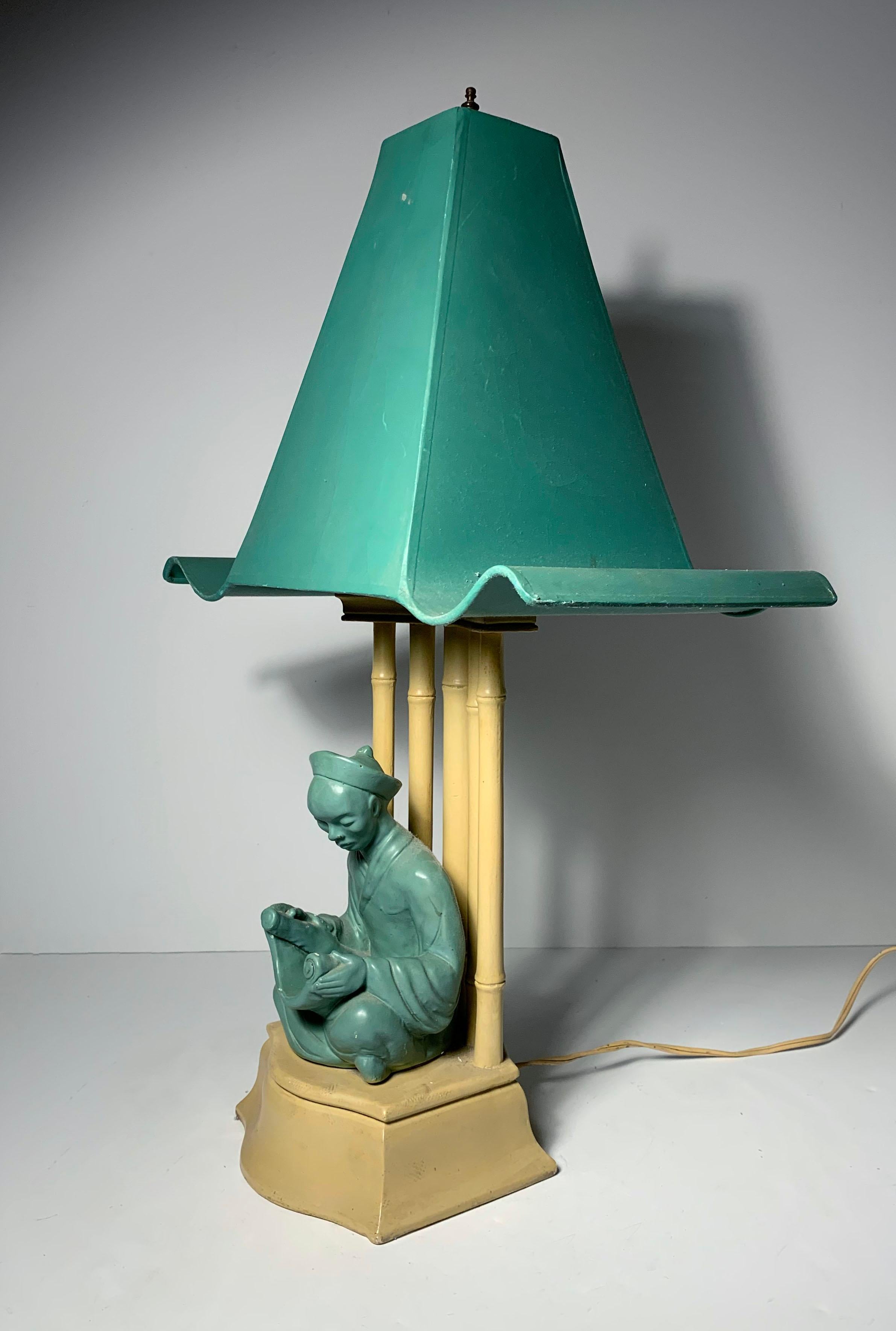 Lampe bouddha vintage des années 1950 Bon état - En vente à Chicago, IL