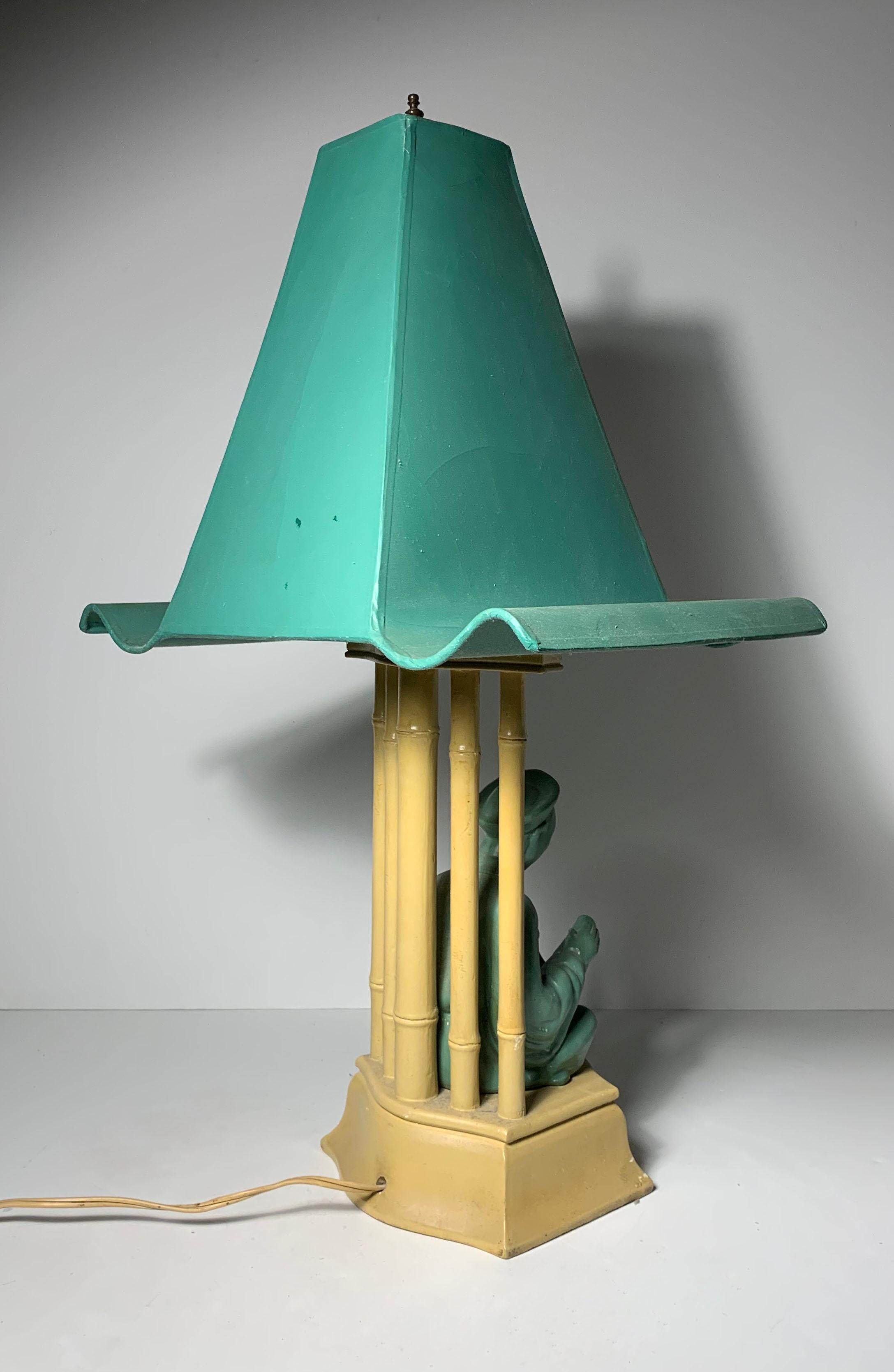 Buddha-Lampe im Vintage-Stil von James Mont, 1950er Jahre (20. Jahrhundert) im Angebot