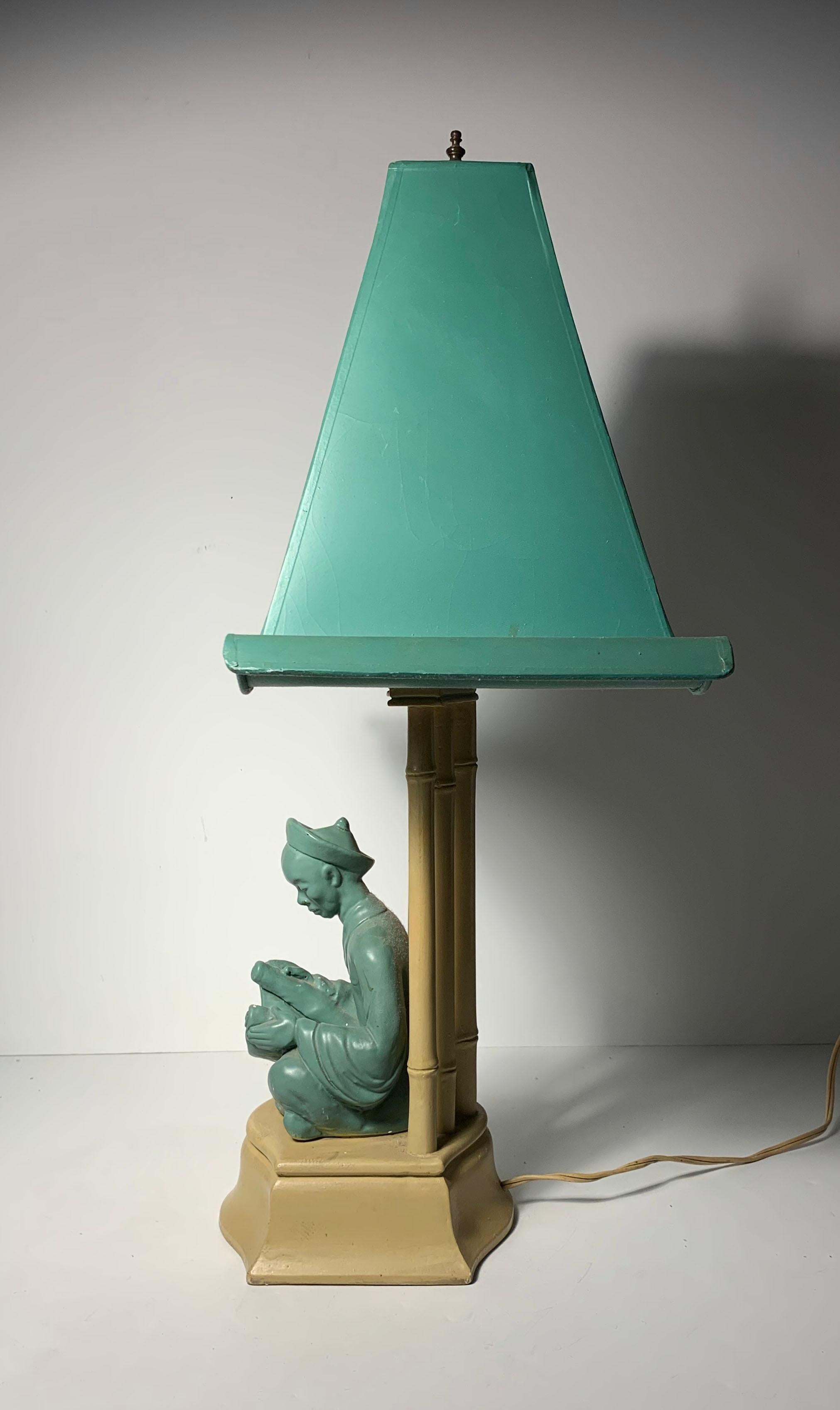 Plâtre Lampe bouddha vintage des années 1950 en vente