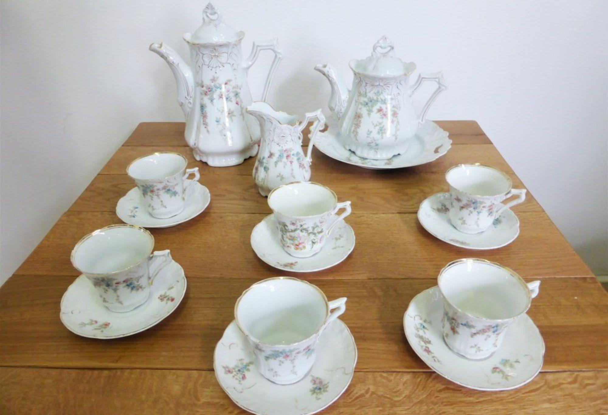 Vintage 1950s Ceramic Tea Set – Mid-Century Charm in vendita 13
