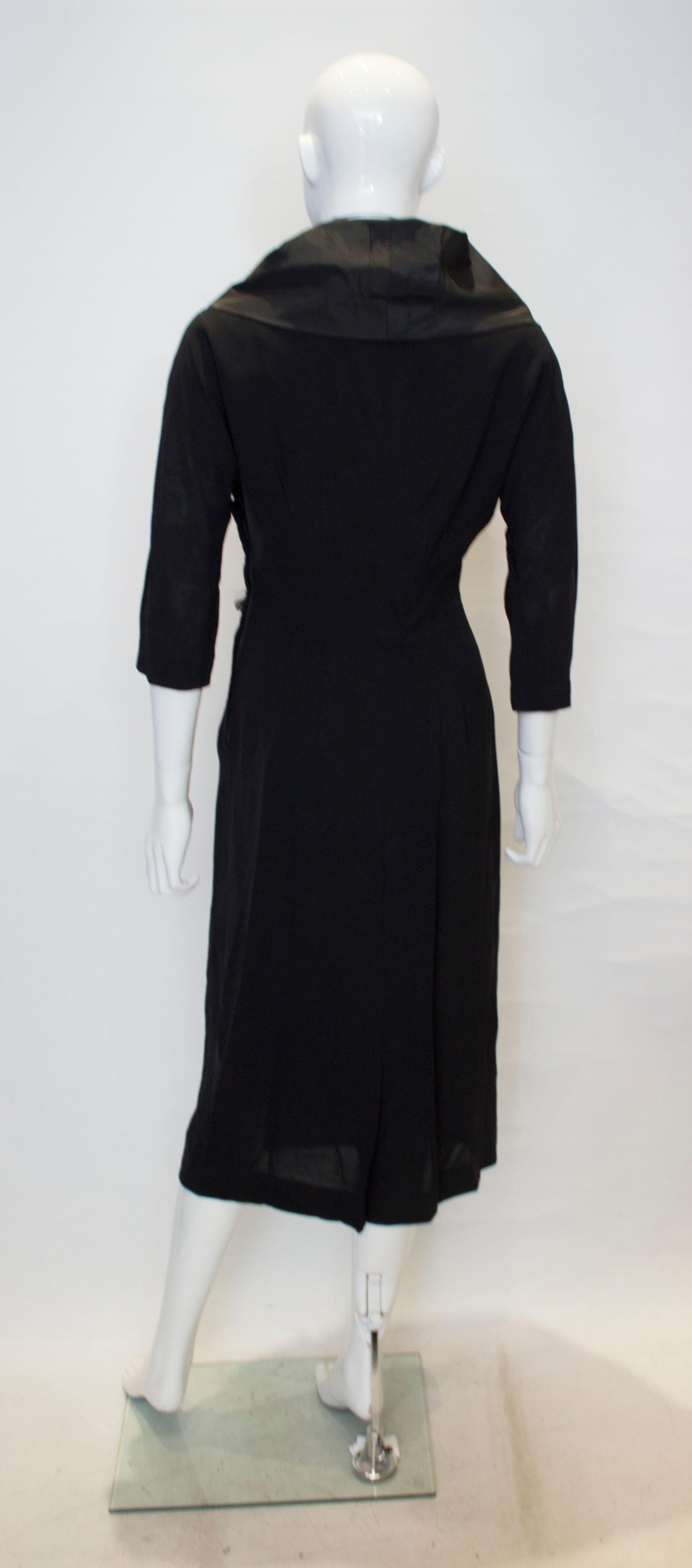 Vintage 1950s Cinch Cocktail Dress For Sale 2