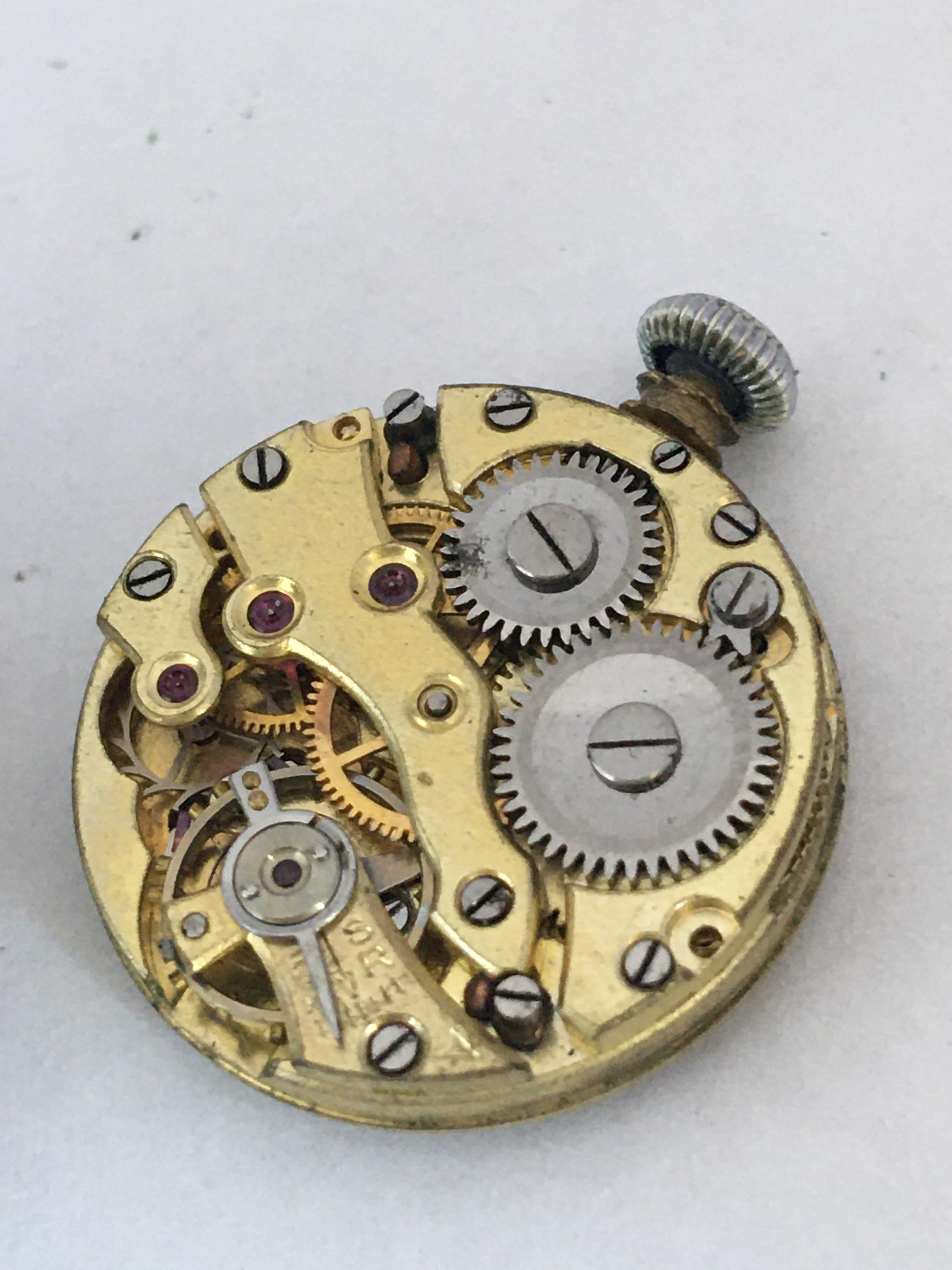 Vintage 1950s Clip-On / Brooch Mechanical Watch For Sale 3