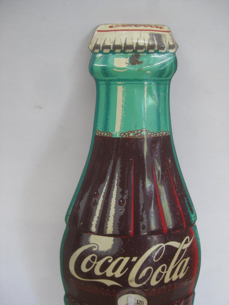 Coca-Cola Bottle Thermometer • Antique Advertising