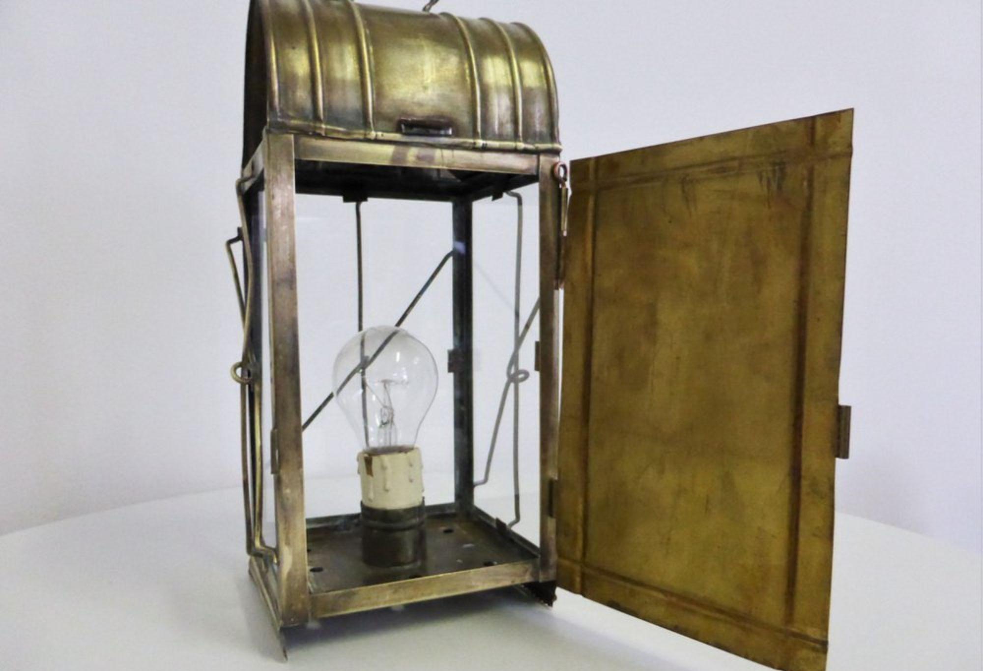 Vintage 1950s Copper Lanterns - Unique Patina & Retro Charm For Sale 8