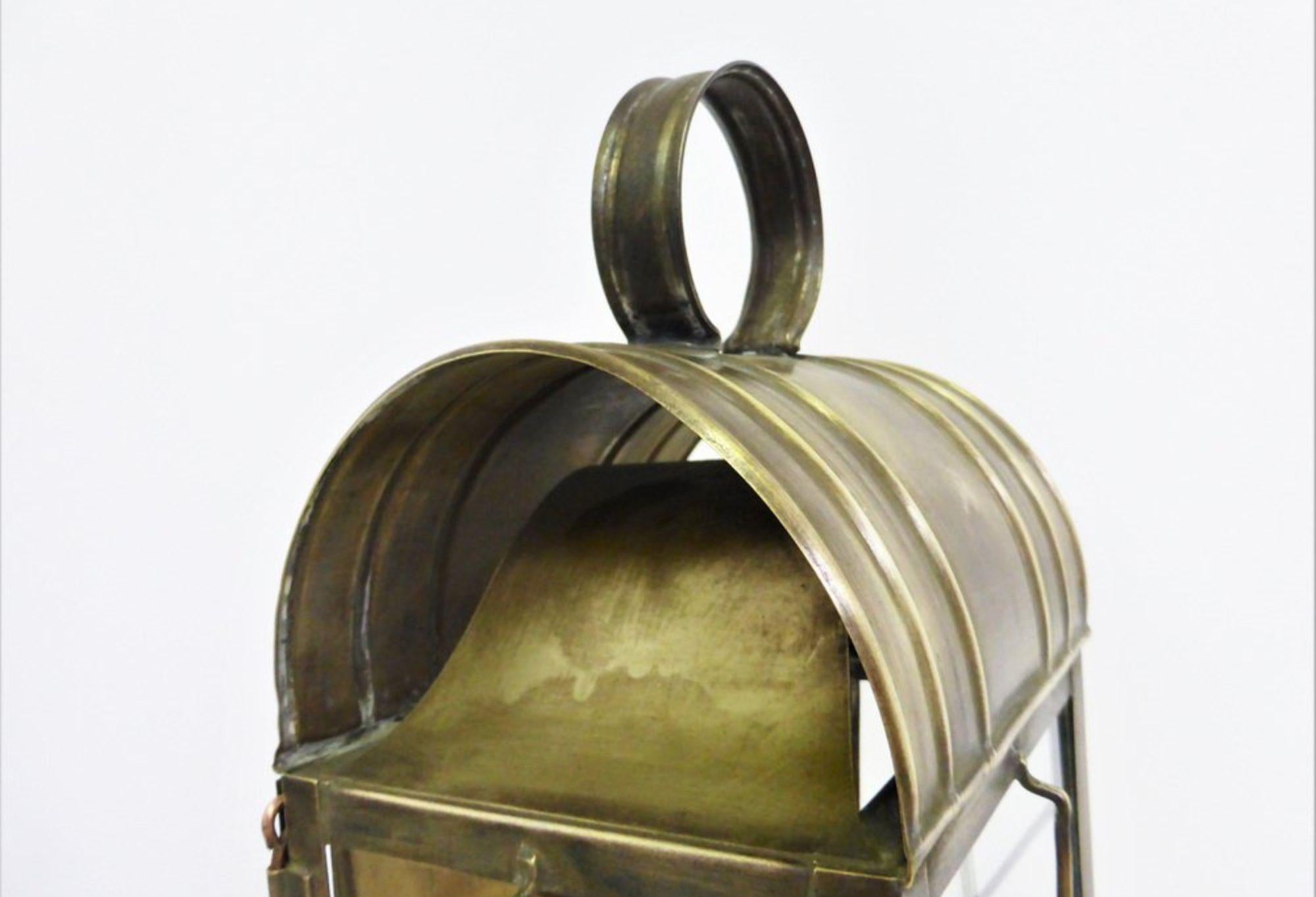 Vintage 1950s Copper Lanterns - Unique Patina & Retro Charm For Sale 9