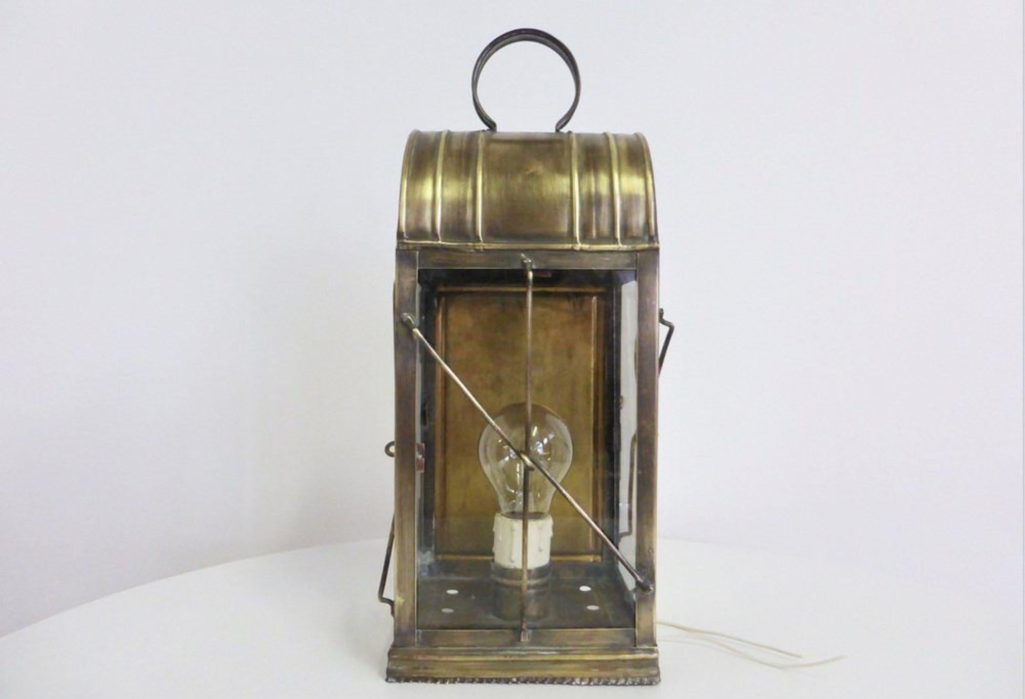Vintage 1950s Copper Lanterns - Unique Patina & Retro Charm For Sale 11