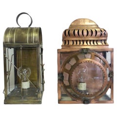 Vintage 1950s Copper Lanterns - Unique Patina & Retro Charm