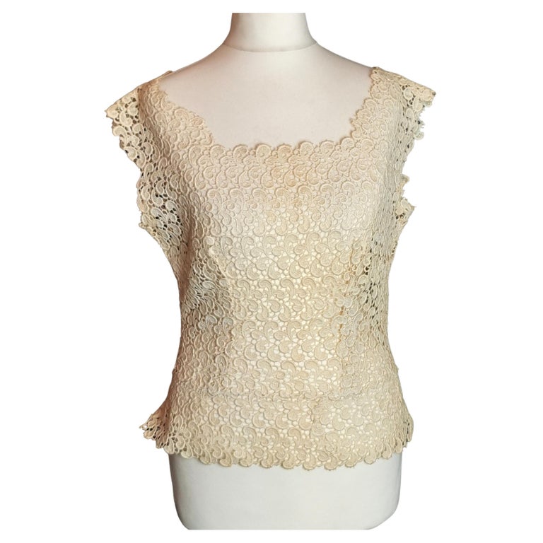 Vintage 1950s Crochet top, Peter Simple For Sale at 1stDibs