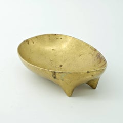 Vintage Illums Bolighus Danish Brass Metalworks Footed Bowl attrd. Carl Aubock