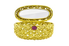 Vintage anni '50 David Webb - Pochette in oro con rubino da 10,00 carati e diamanti