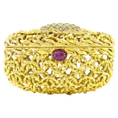 Vintage 1950s David Goldes Clutch with 10.00 Carat Ruby and Diamonds