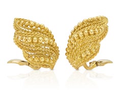 Orecchini d'oro David Webb vintage 1950