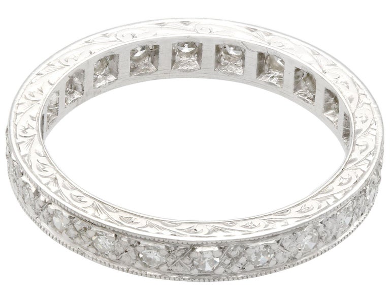 Vintage 1950s Diamond and Platinum Full Eternity Ring at 1stDibs ...