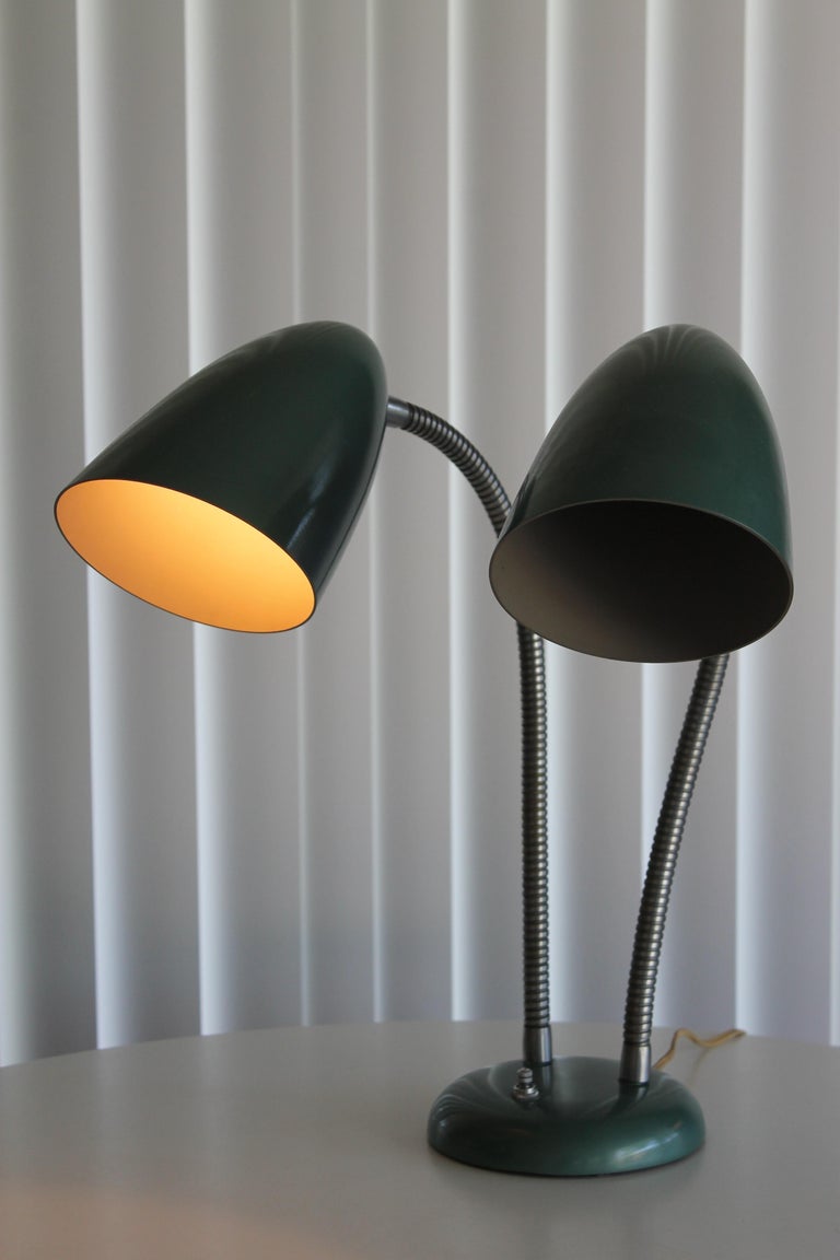 Vintage 1950s Double Gooseneck Bullet Lamp at 1stDibs | double