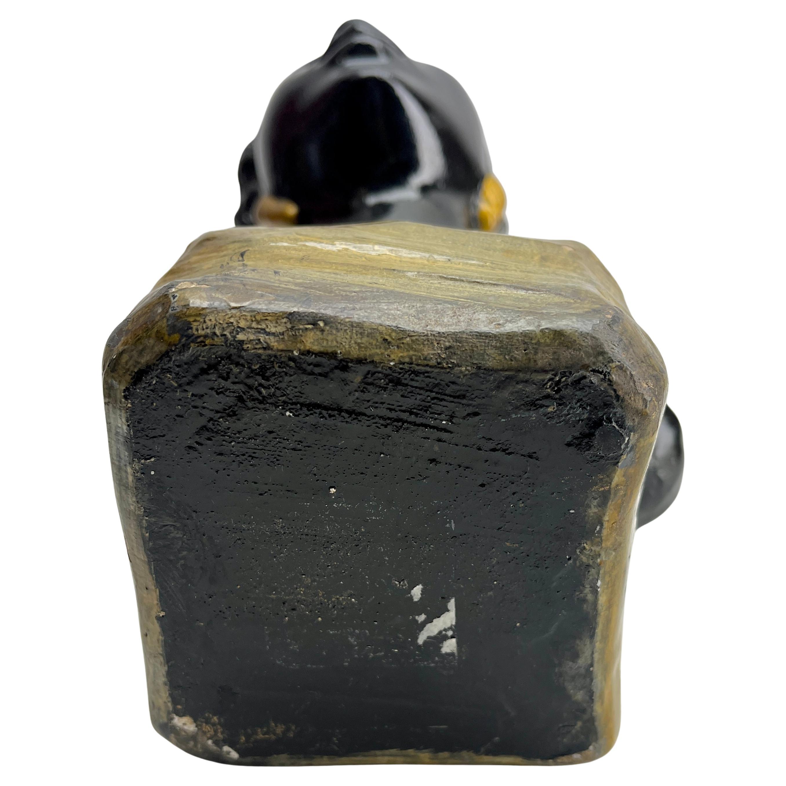 Vintage By 1950 Duron Busto in gesso nero in vendita 2