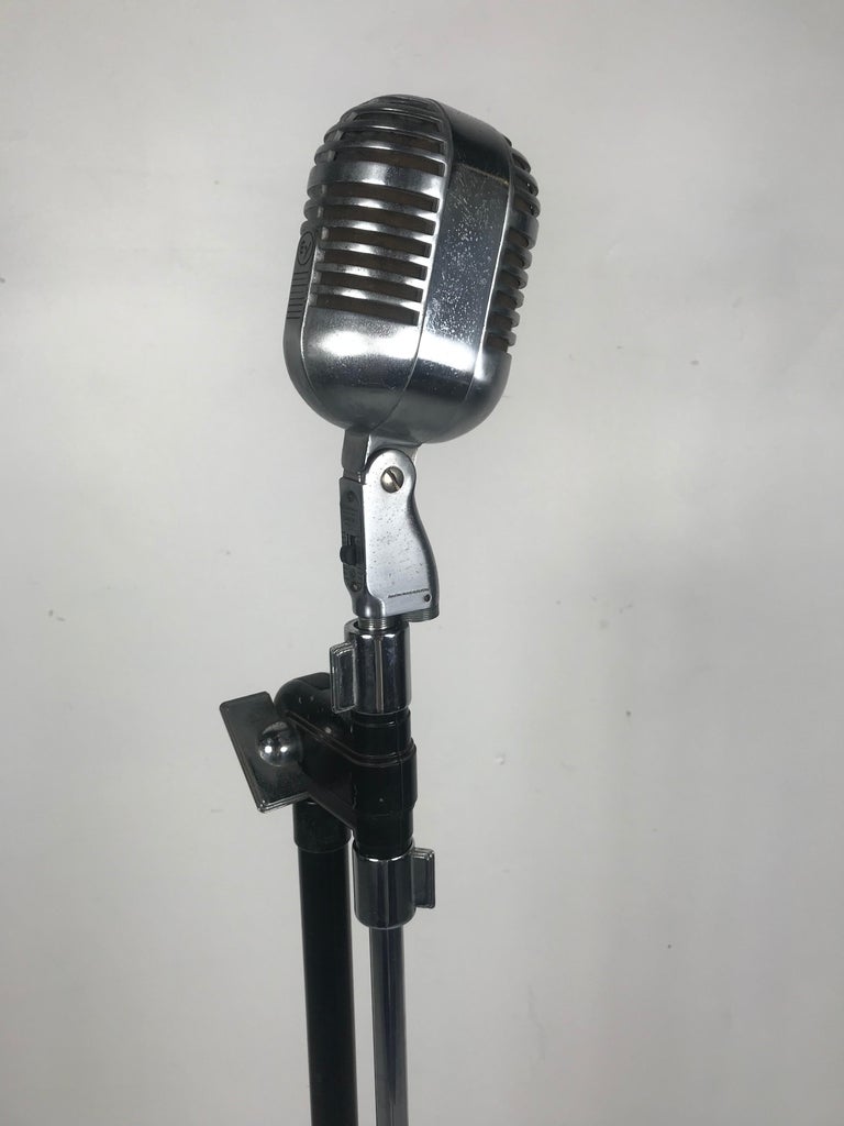 Vintage 1950s Electro Voice 726 Microphone with Rare 1930s Art Deco