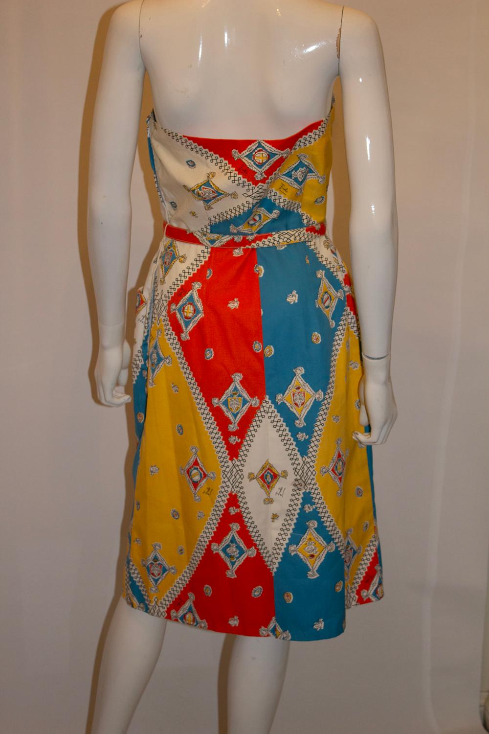Vintage 1950er Emilio Pucci Baumwollkleid im Zustand „Gut“ im Angebot in London, GB