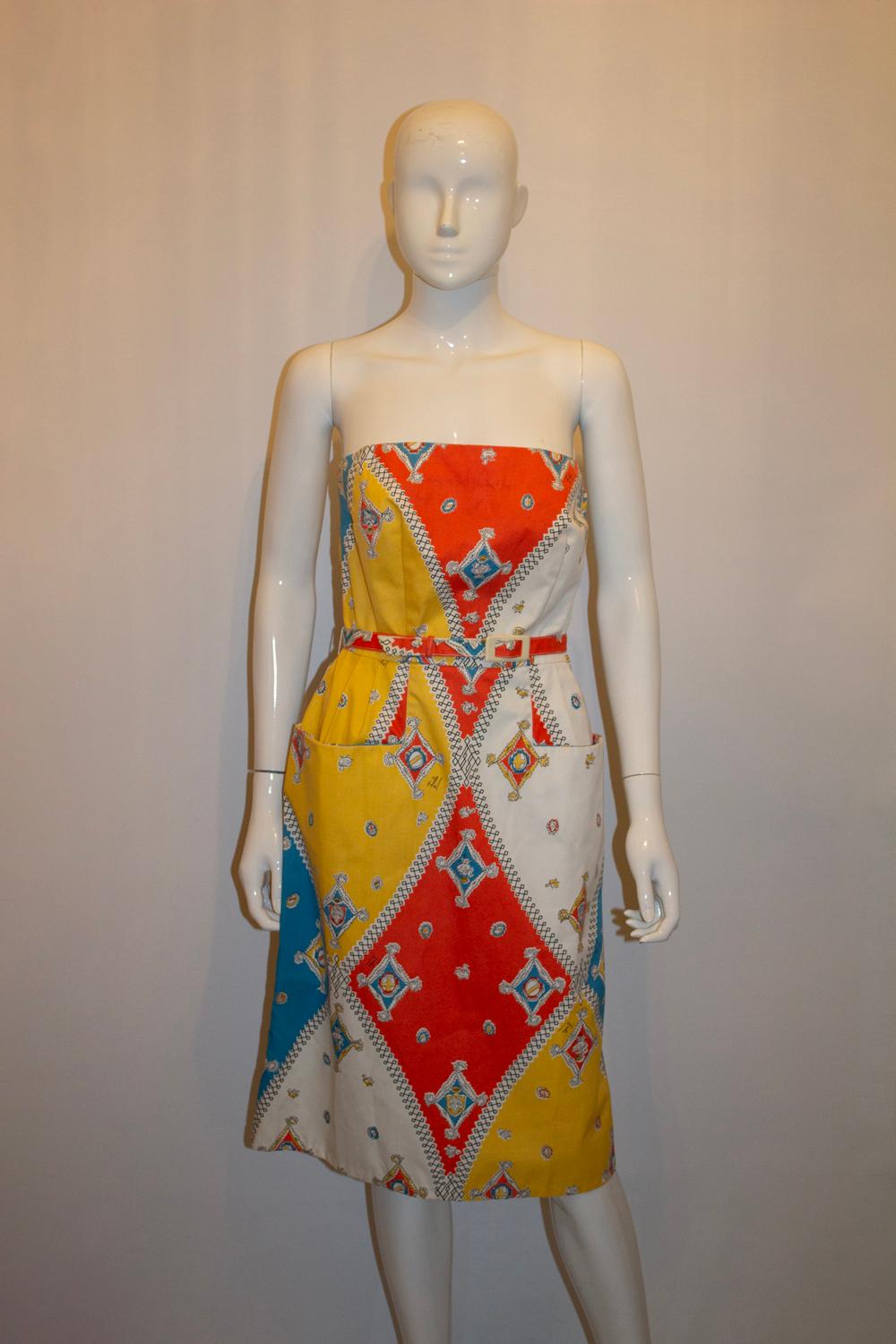 Vintage 1950er Emilio Pucci Baumwollkleid im Angebot 1