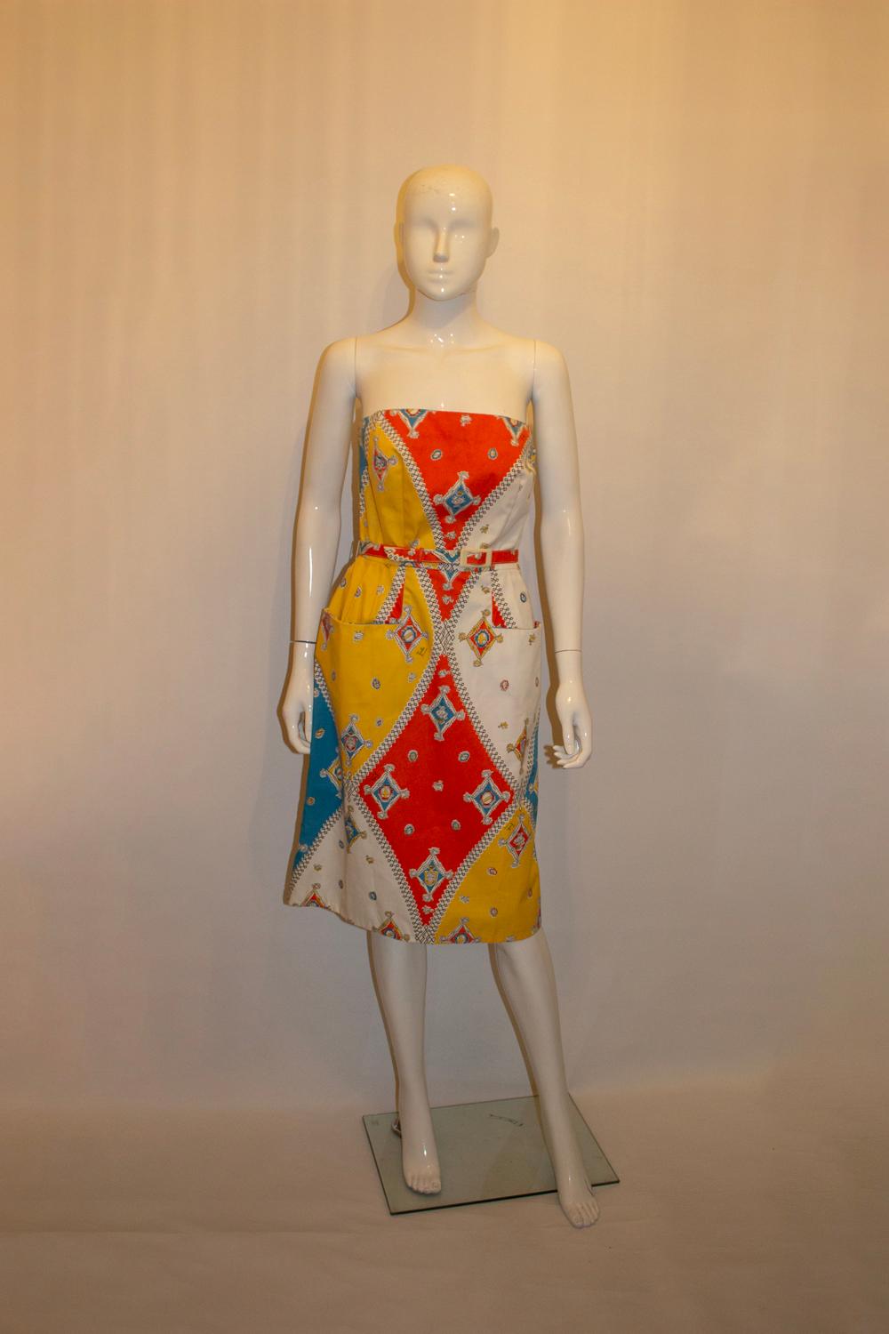 Vintage 1950er Emilio Pucci Baumwollkleid im Angebot 2