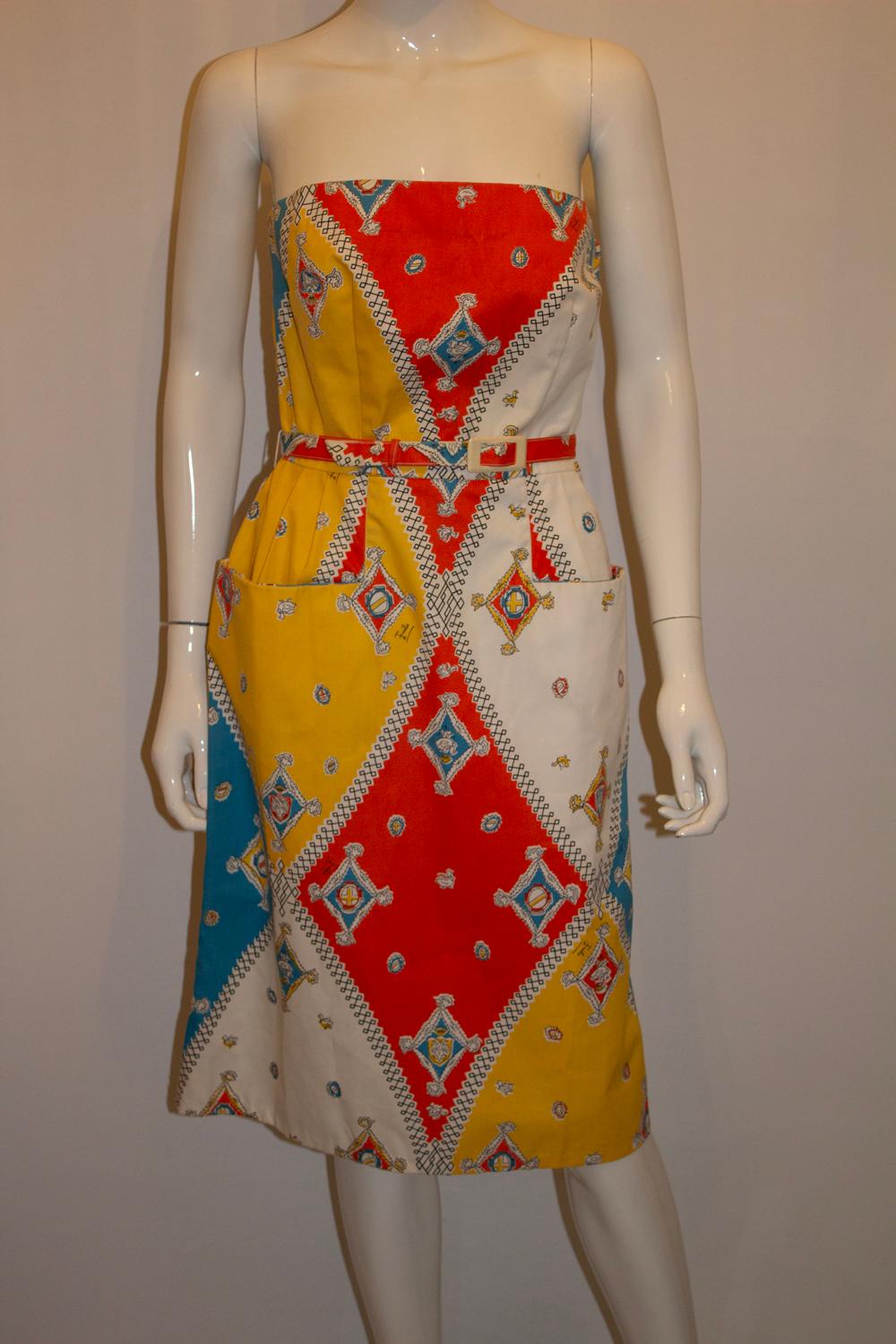 Vintage 1950er Emilio Pucci Baumwollkleid im Angebot 3