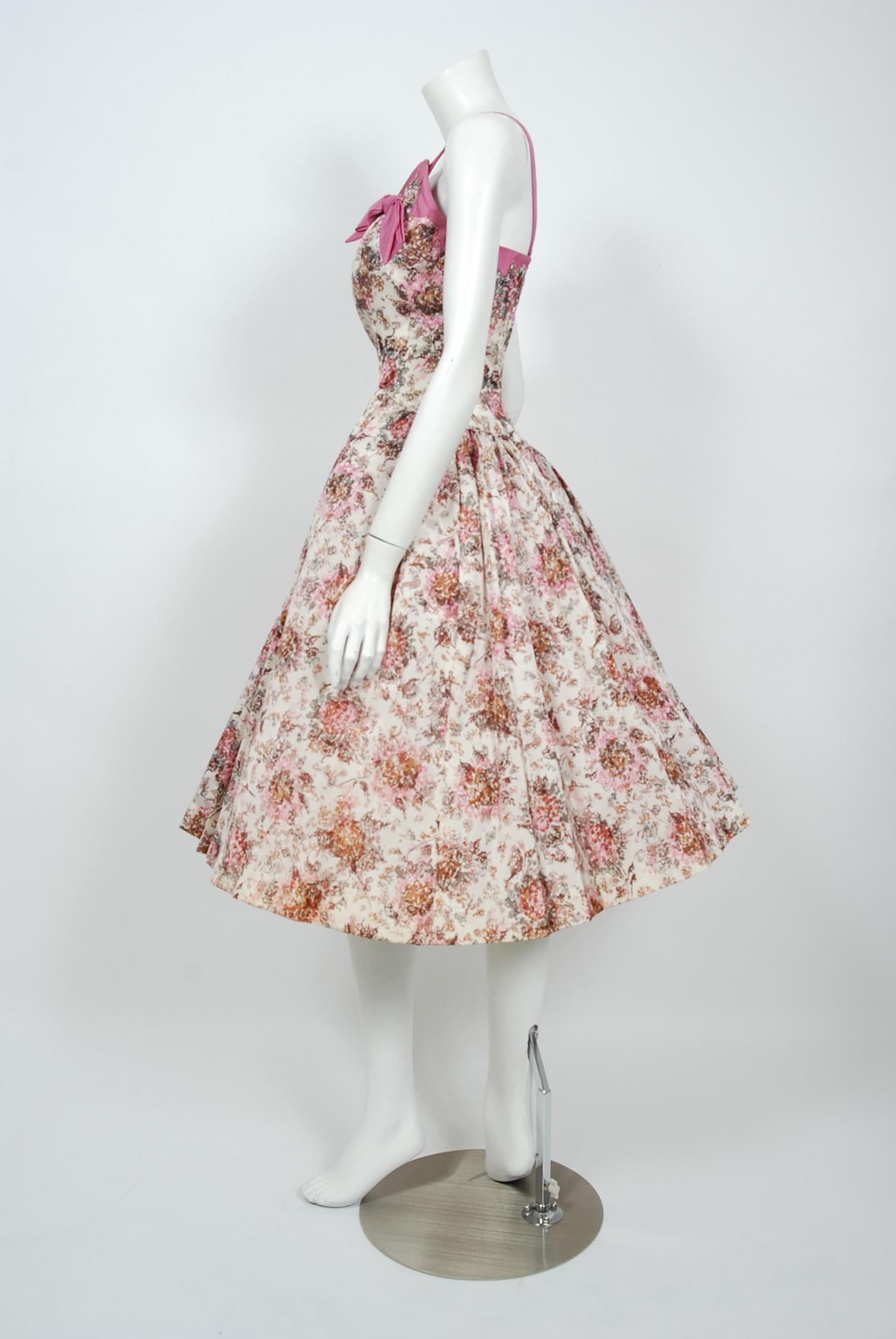 1950s taffeta dress