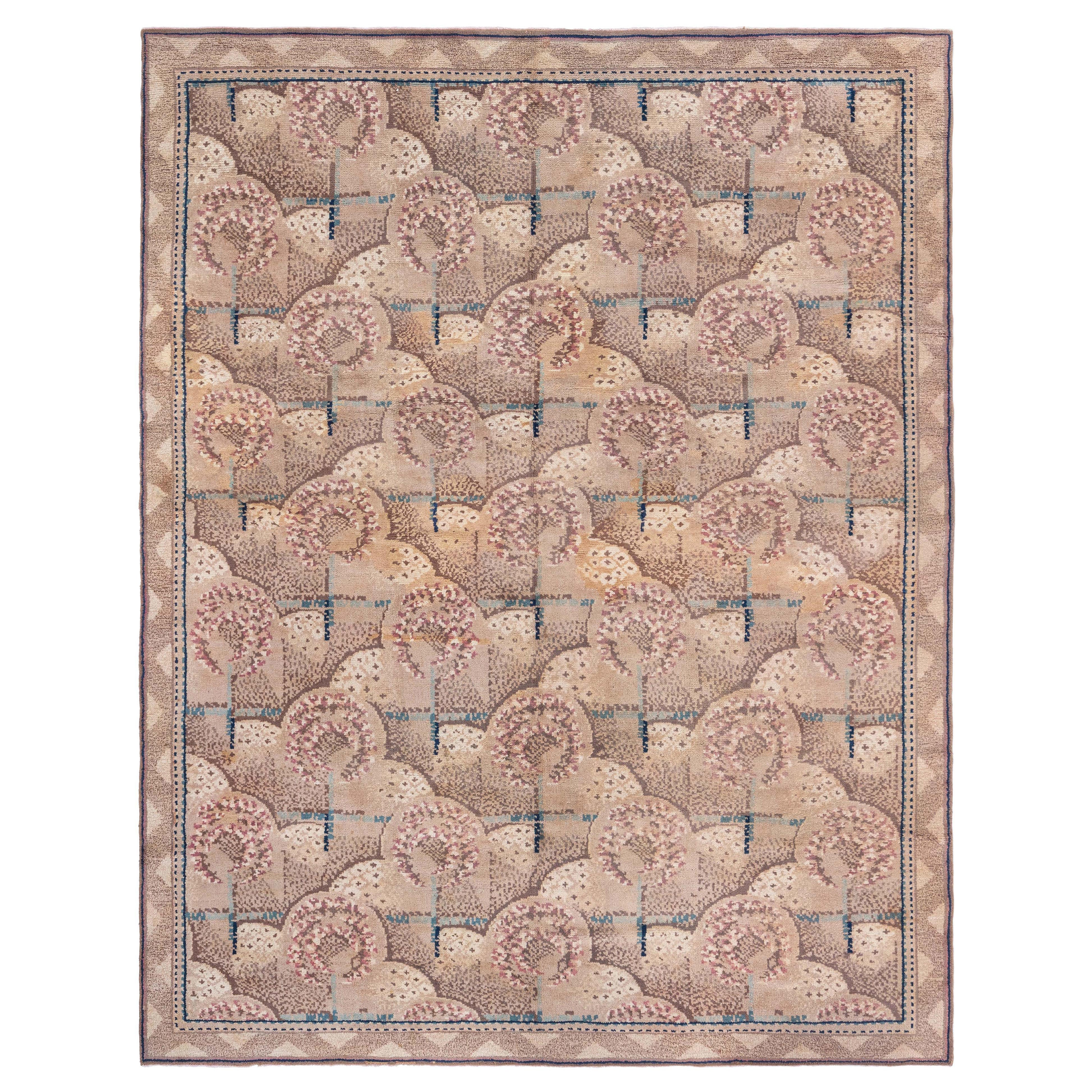 Tappeto vintage anni 
50 in stile Art Deco Doris Leslie Blau