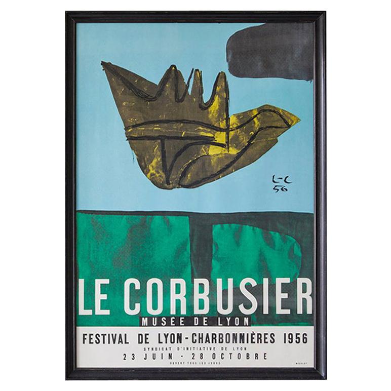 Vintage 1950s Exhibition Poster "Musée De Lyon" by Le Corbusier