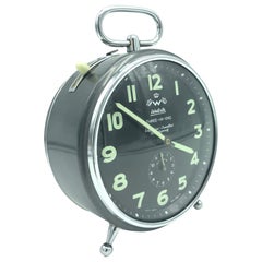 Vintage 1950s Extra Large Alarm Clock Made by Wehrle of Germany