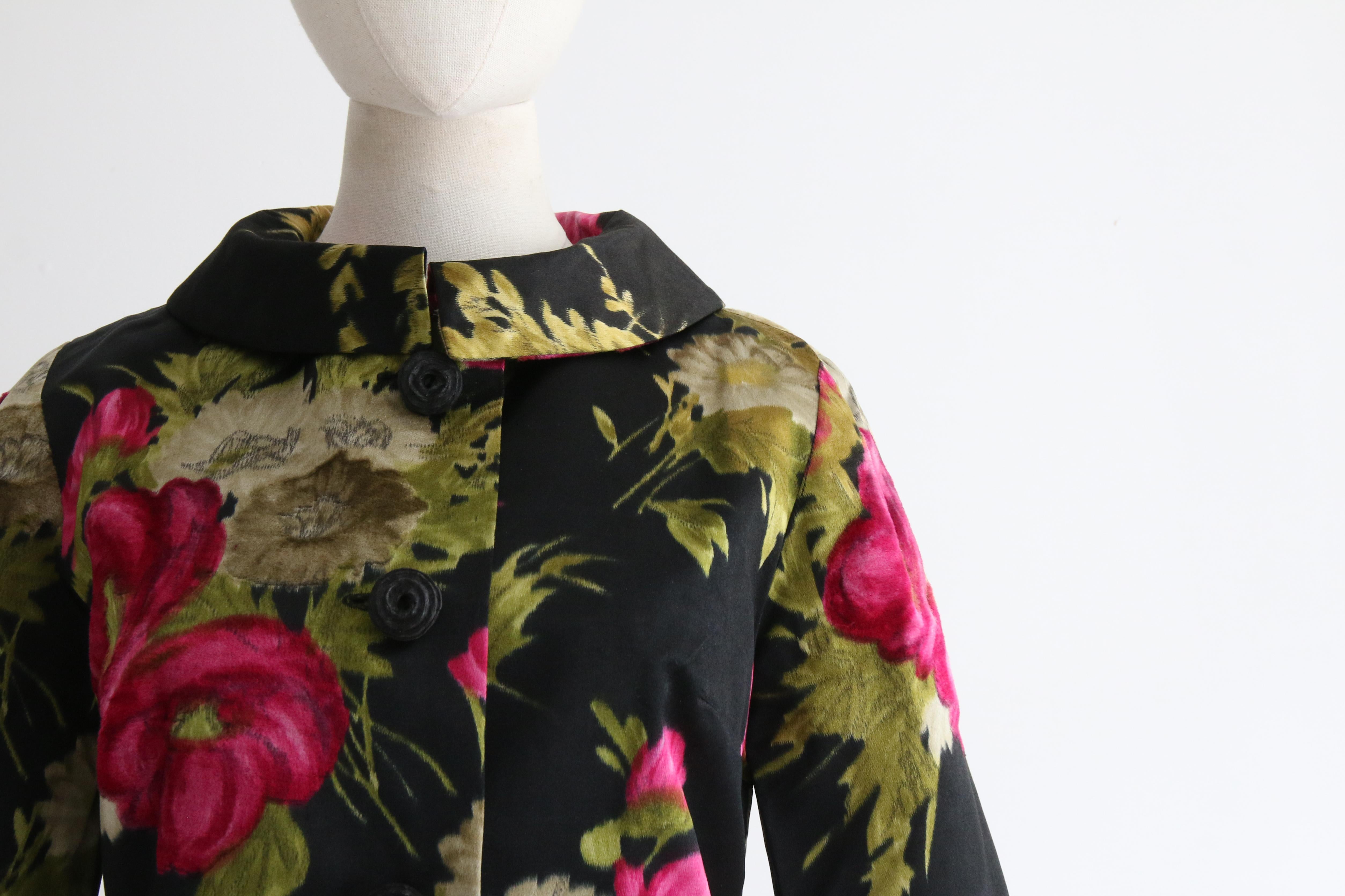 Vintage 1950's Floral Dress & Jacket UK 10 US 6  For Sale 9