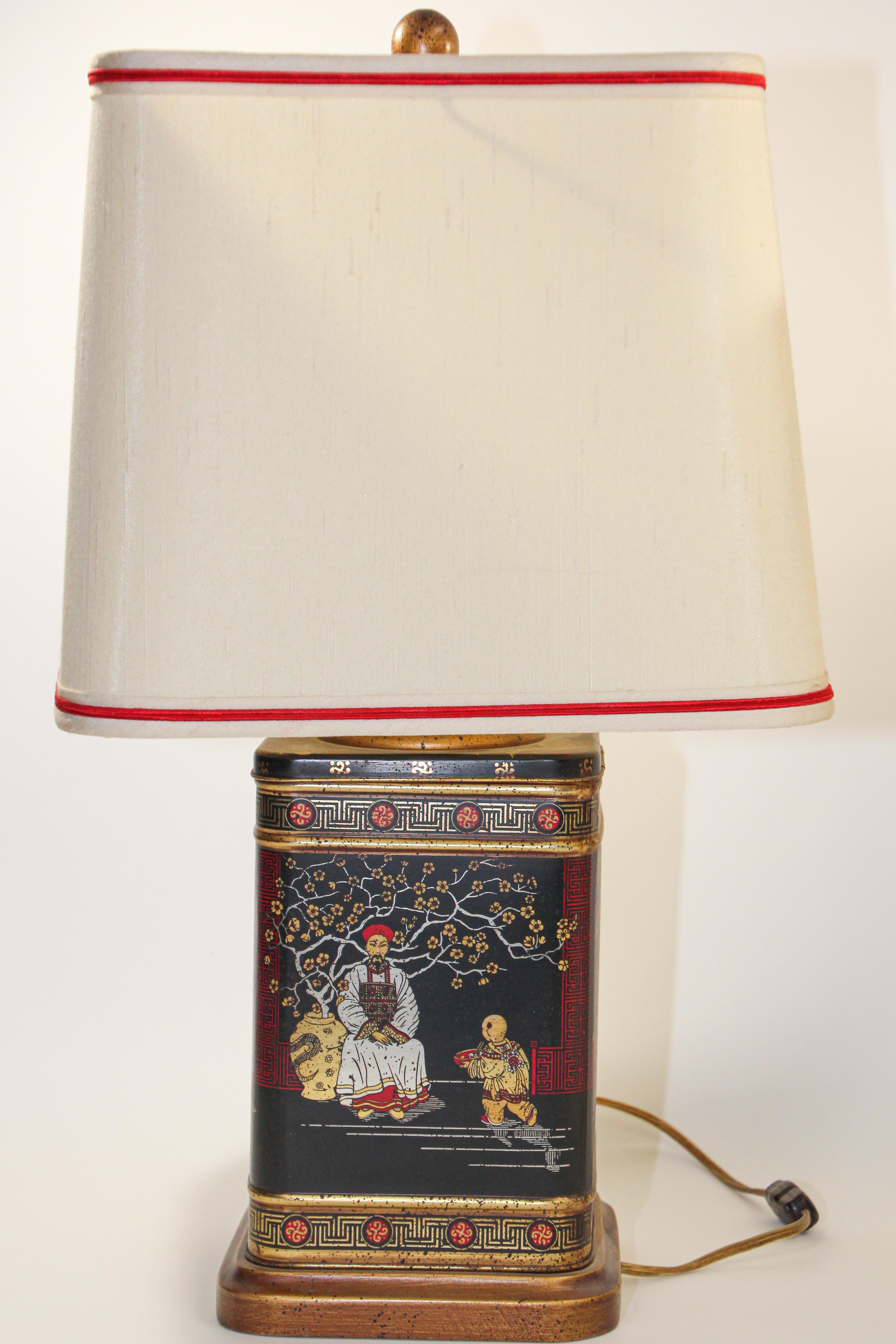 Frederick Cooper Chinoiserie Tischlampen Vintage CIRCA 1950er Jahre (Metall) im Angebot