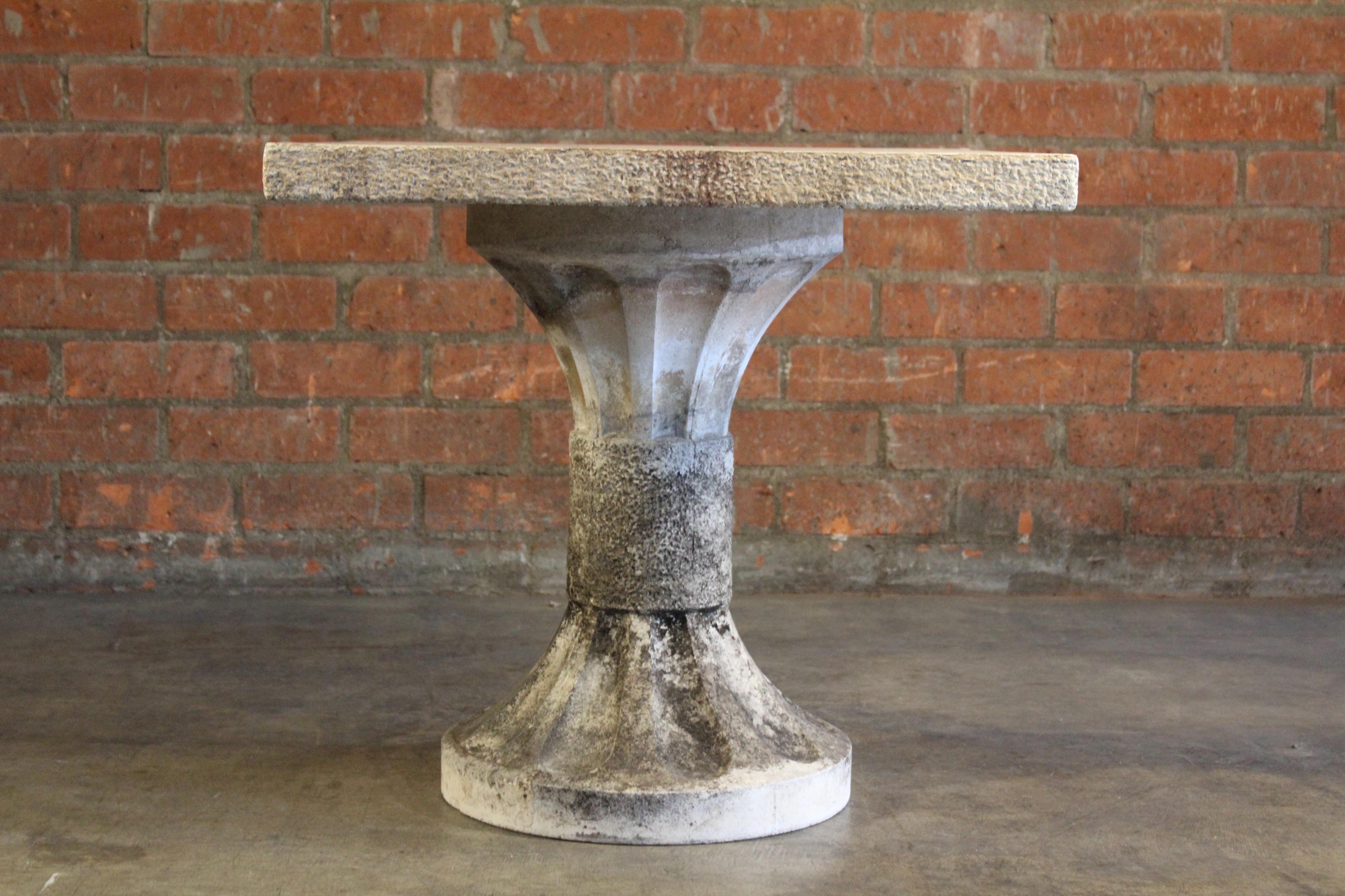 Mid-20th Century Vintage 1950s French Cast Concrete Garden Table
