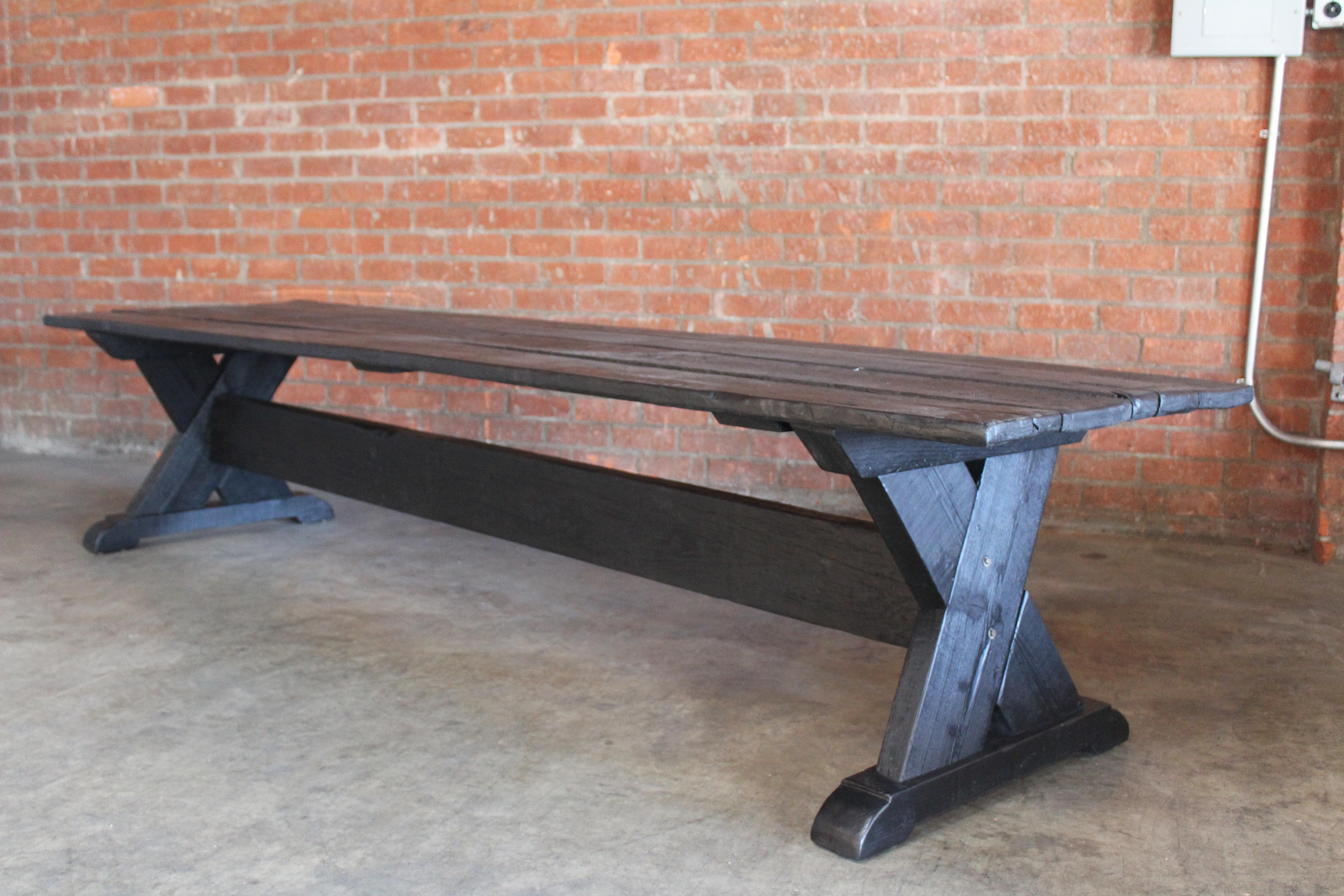 Mid-20th Century Vintage 1950s French Pine Farm Table