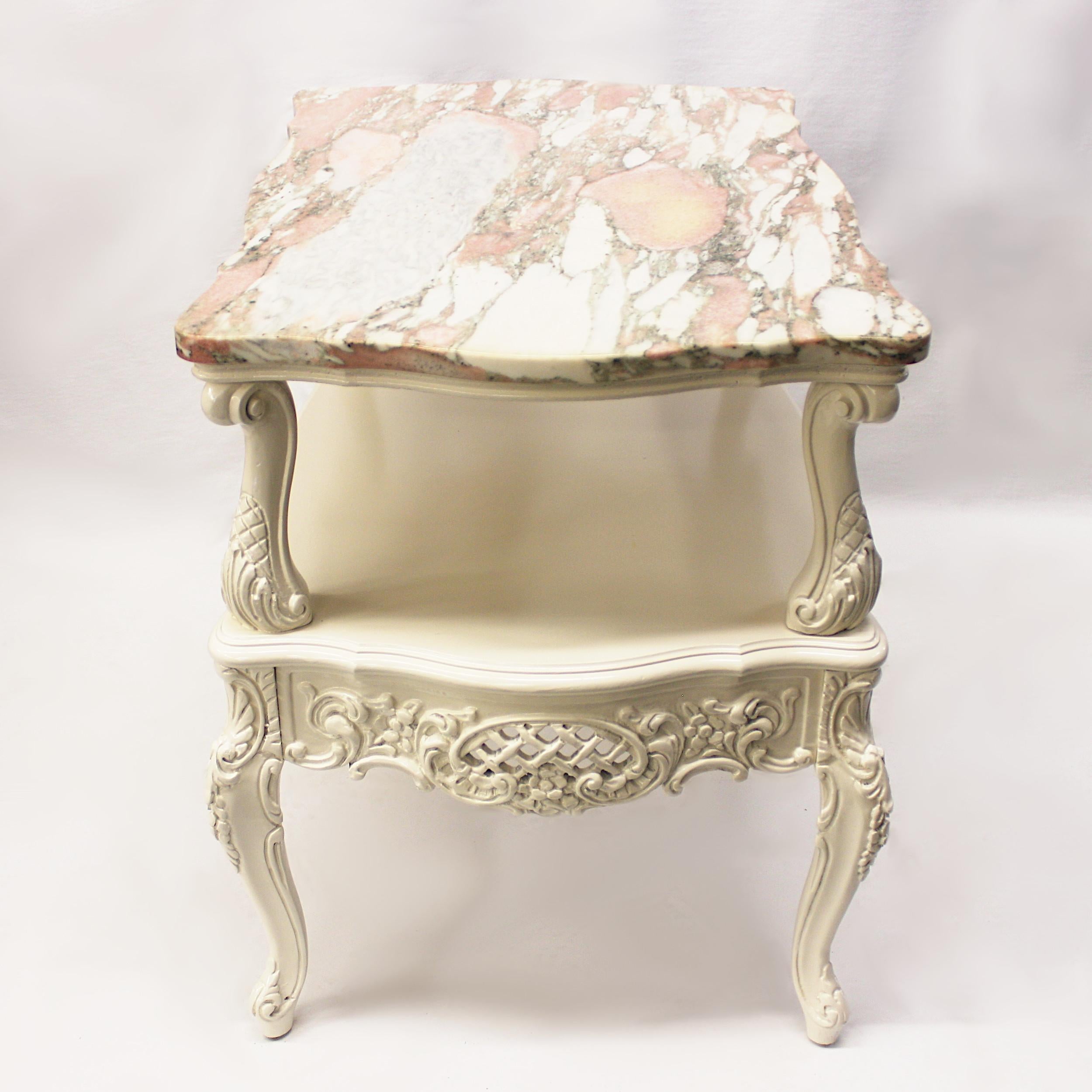 pink marble top coffee table