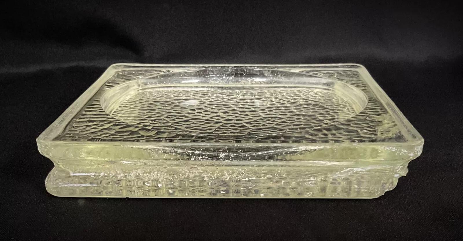 Vintage 1950s Glass Tile by Jacques Adnet – Textured Design - 2Y431 In Good Condition For Sale In Bordeaux, FR