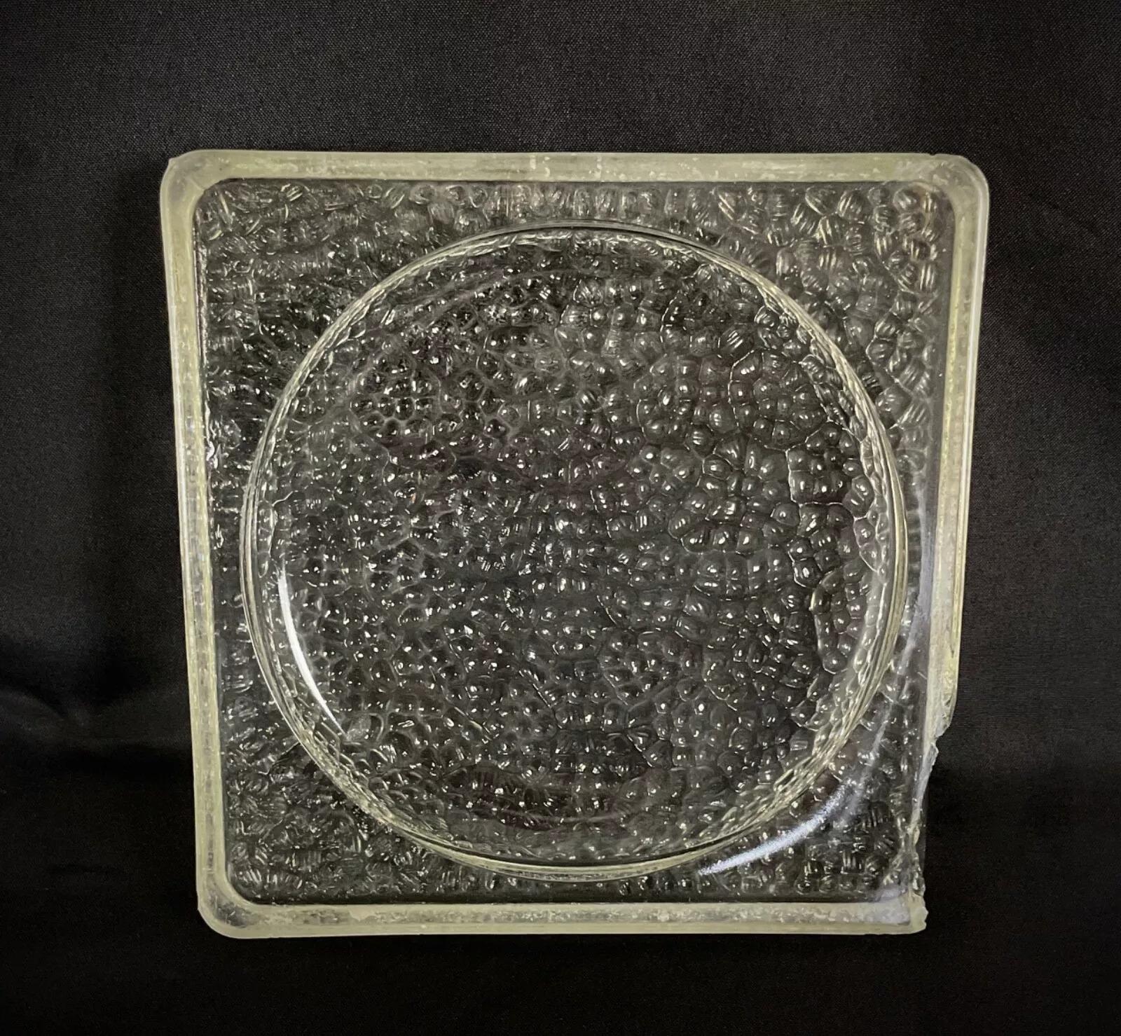 Mid-20th Century Vintage 1950s Glass Tile by Jacques Adnet – Textured Design - 2Y431 For Sale