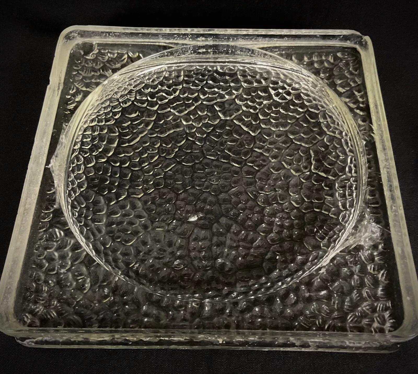 Vintage 1950s Glass Tile by Jacques Adnet – Textured Design - 2Y431 For Sale 1