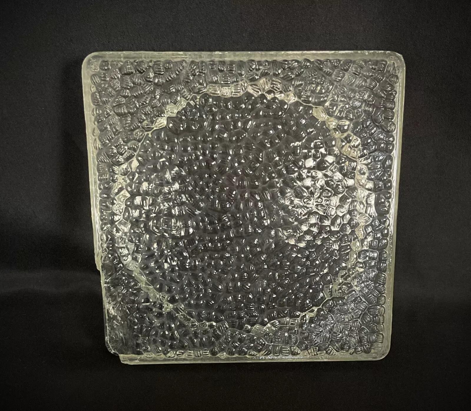 Vintage 1950s Glass Tile by Jacques Adnet – Textured Design - 2Y431 For Sale 2