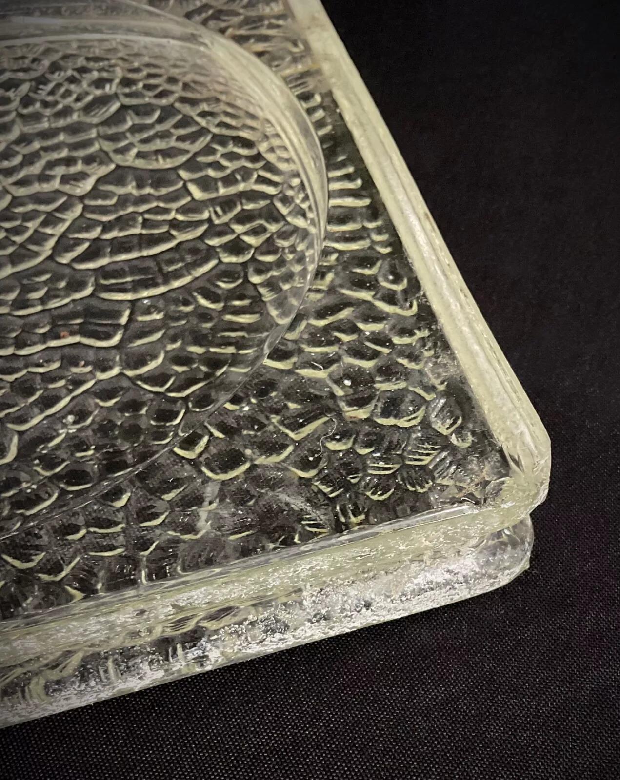 Vintage 1950s Glass Tile by Jacques Adnet – Textured Design - 2Y431 For Sale 3