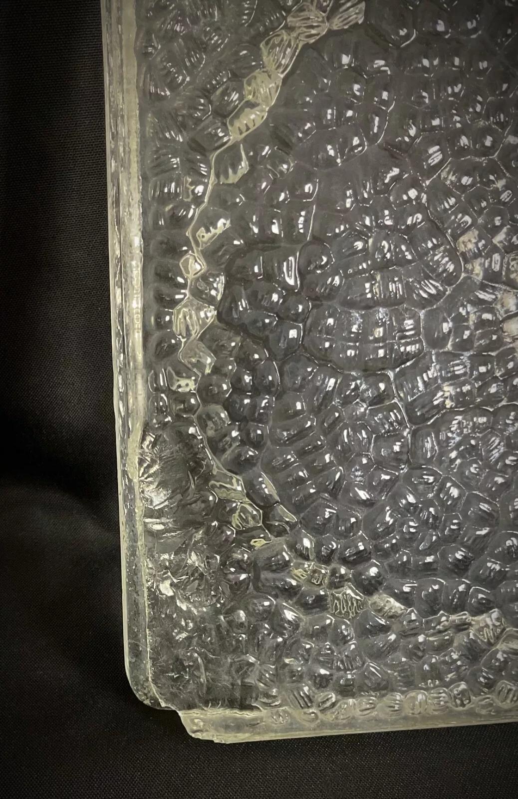 Vintage 1950s Glass Tile by Jacques Adnet – Textured Design - 2Y431 For Sale 4
