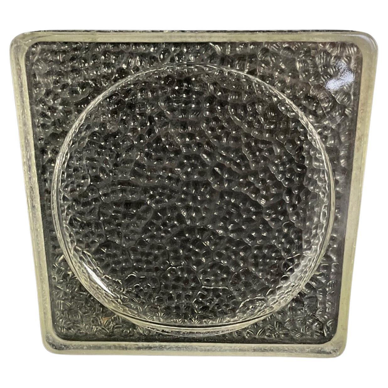 Vintage 1950s Glass Tile by Jacques Adnet – Textured Design - 2Y431 For Sale