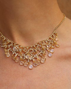 VINTAGE 1950s GOLD DIAMANTÉ CHOKER