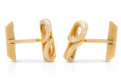 Gemelos de eslabones de oro vintage de los años 50