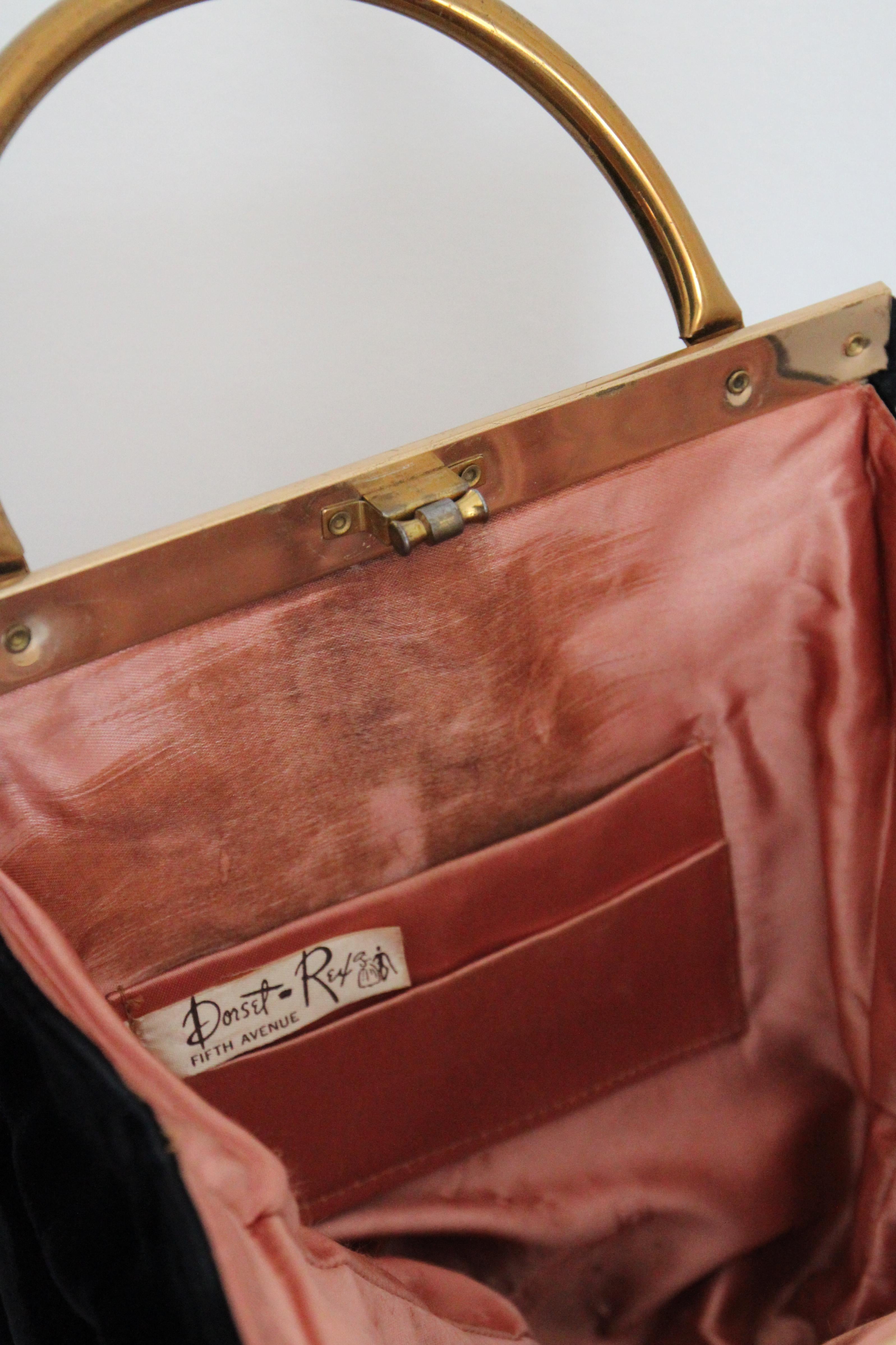 Vintage 1950's Gold Metal forset Rex Woven Box Bag Gold Box Bag 1950s Handbag 3