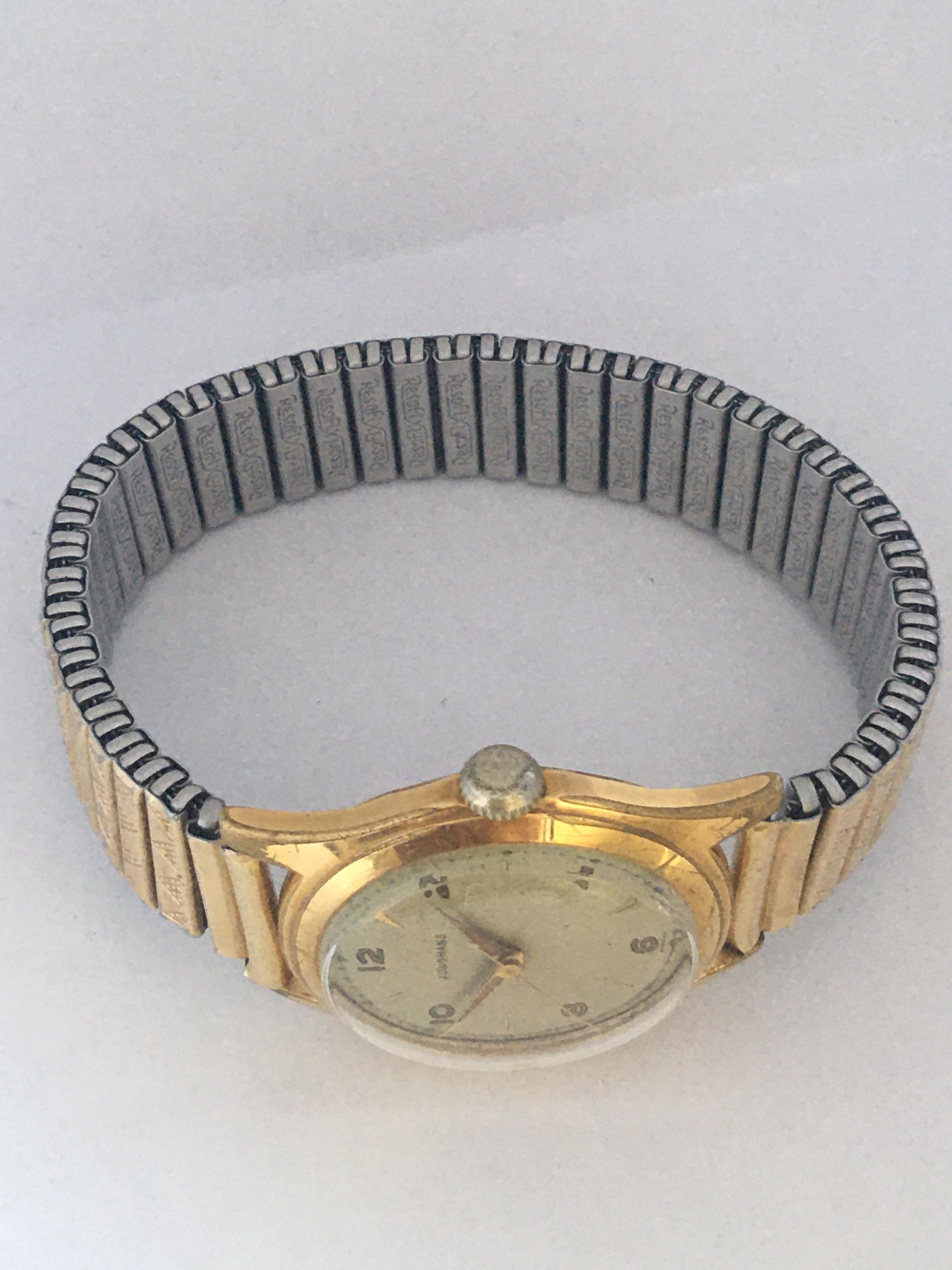 Vintage 1950s Gold-Plated Junghans Watch In Good Condition In Carlisle, GB